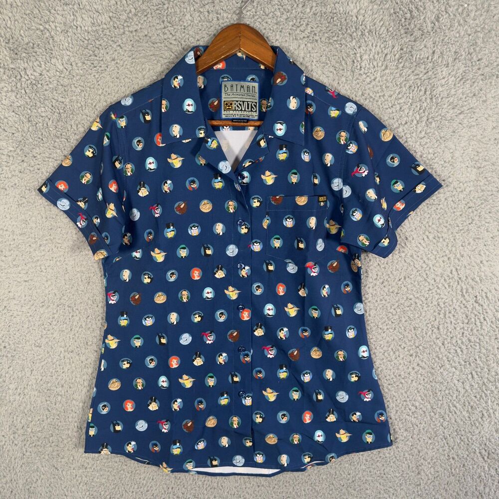 RSVLTS Womens Medium Batman Animated Series Graphic Shirt